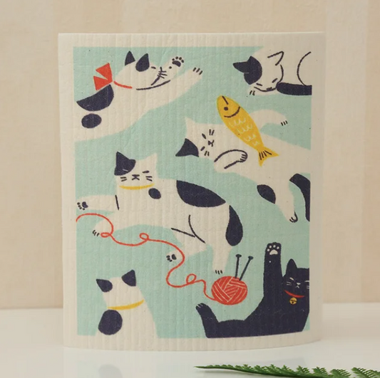 Compostable Sponge Cloth - Cat Heaven