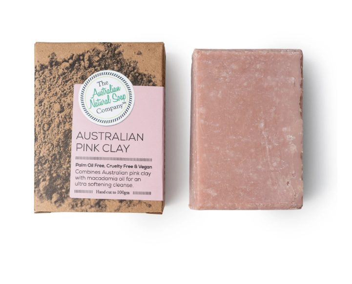 The Australian Natural Soap Company - Pink Clay Soap Bar (100g)