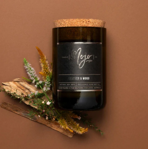Mojo Reclaimed Wine Bottle Soy Wax Candle