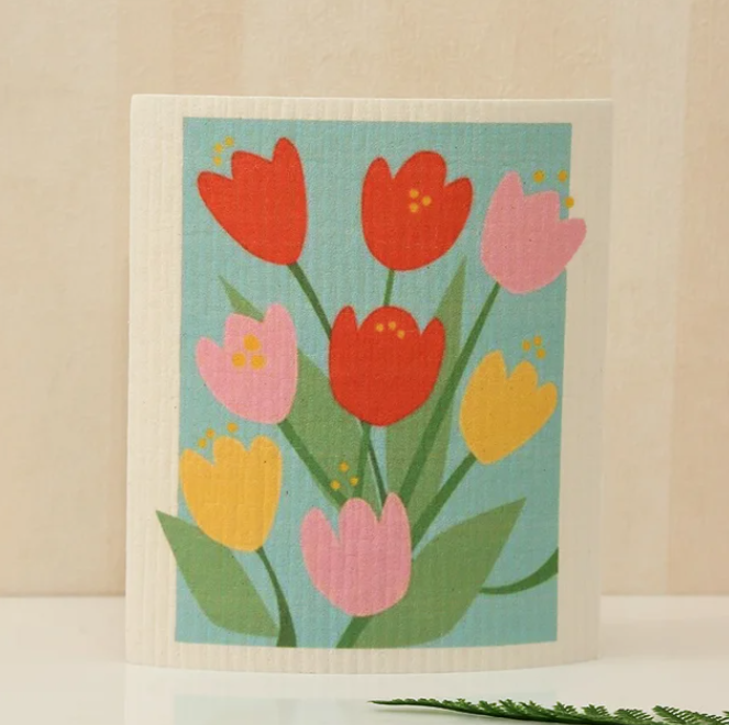 Compostable Sponge Cloth - Tulips