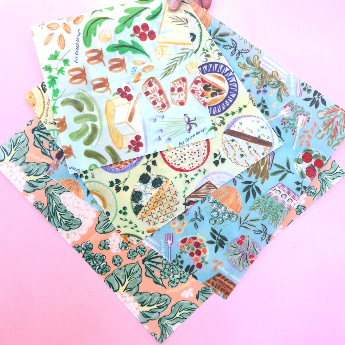 Bee Green Beeswax Wrap Starter Pack Variety Salad