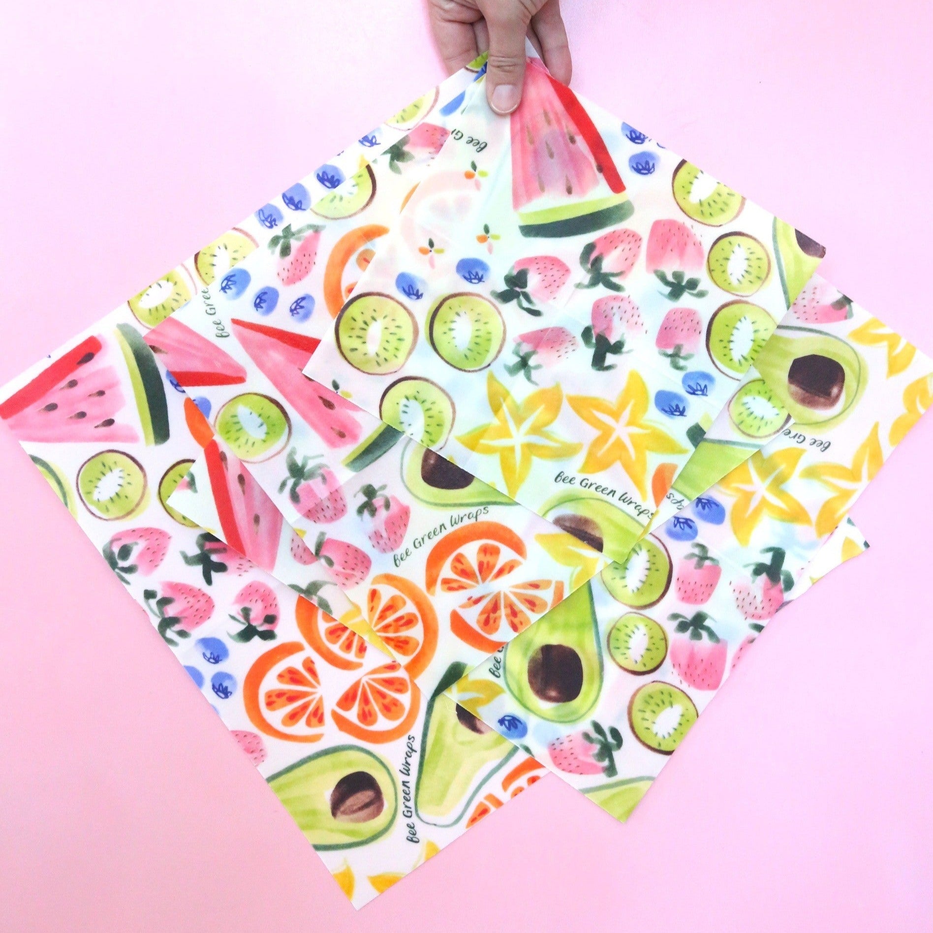 Bee Green Beeswax Wrap Starter Pack Fruit