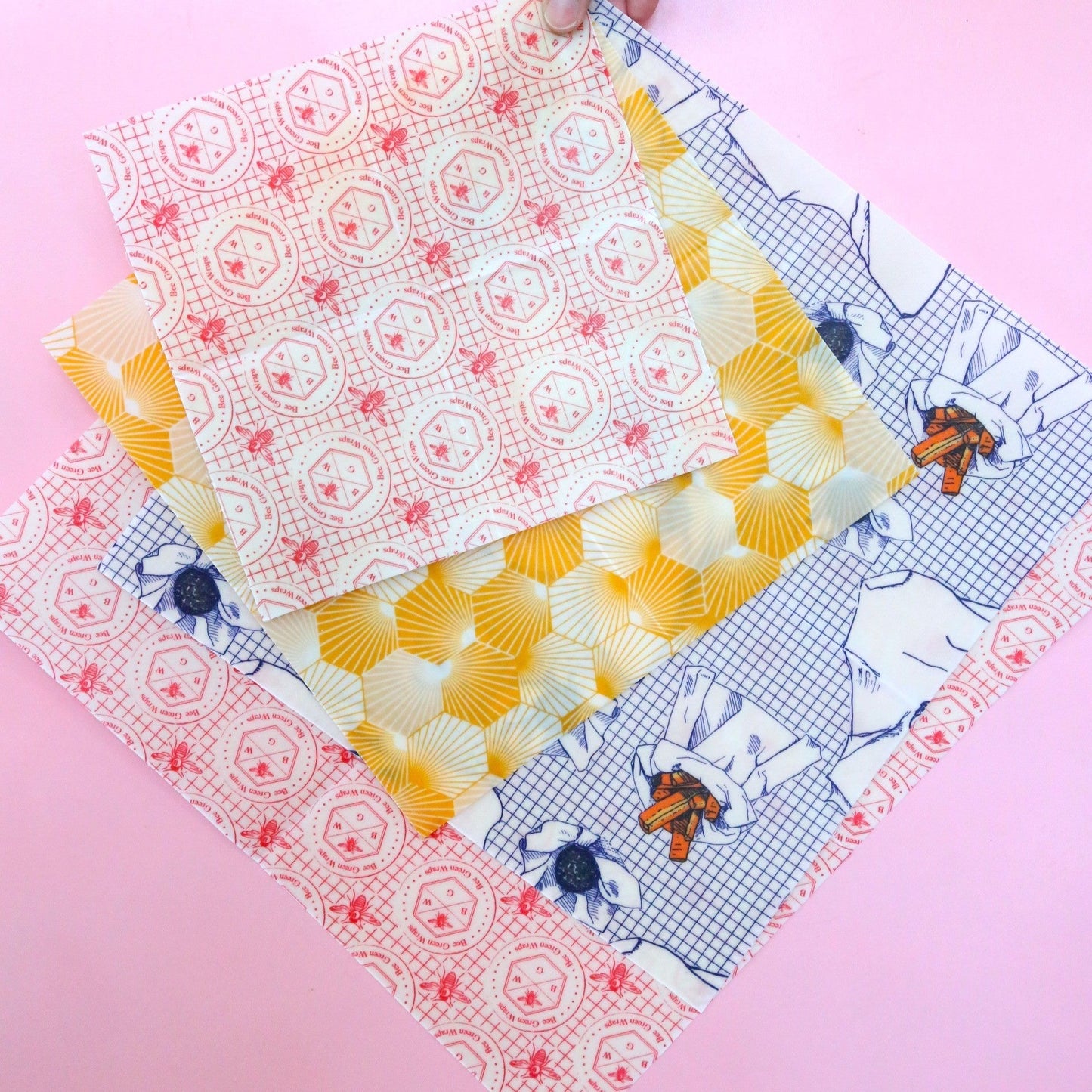 Bee Green Beeswax Wrap Starter Pack Variety Deli Sandwich