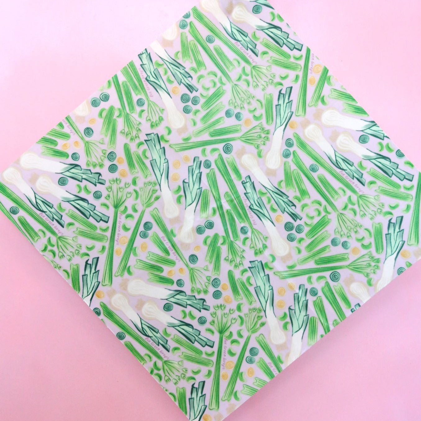 Bee Green Beeswax Wrap Leek Celery
