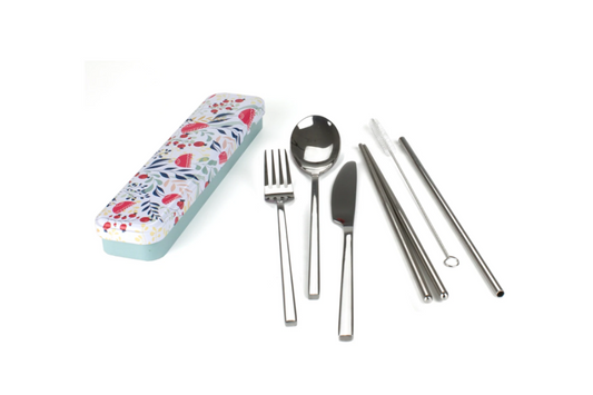 Retrokitchen Reusable Cutlery Set Botanical