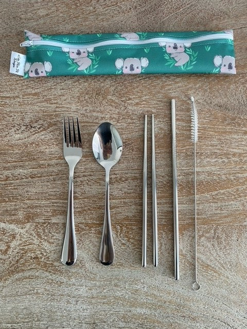 Portable Stainless Steel Cutlery Set (Soft Case)
