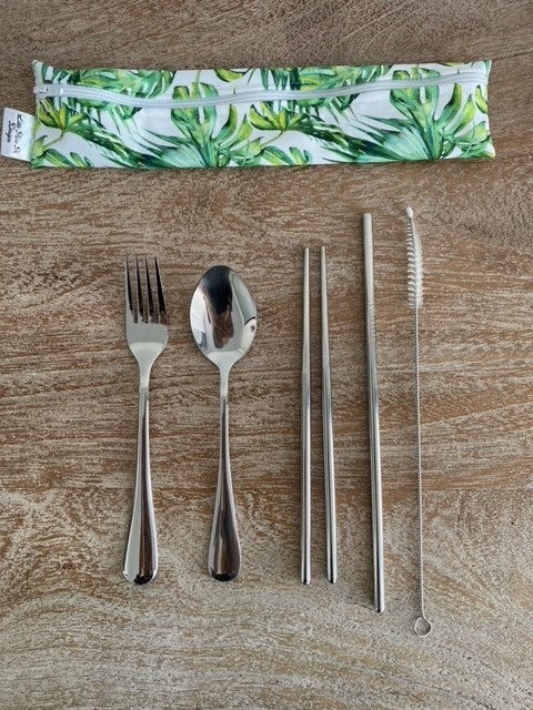 Portable Stainless Steel Cutlery Set (Soft Case)