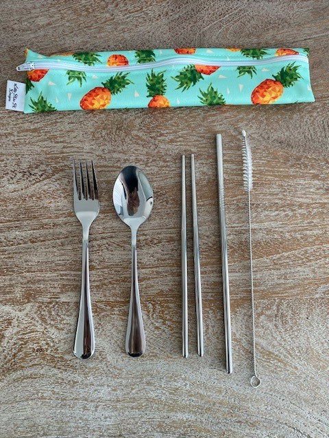Portable Stainless Steel Cutlery Set (Soft Case)
