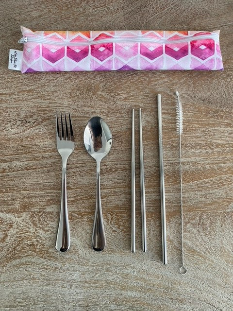 Portable Stainless Steel Cutlery Set (Soft Case)
