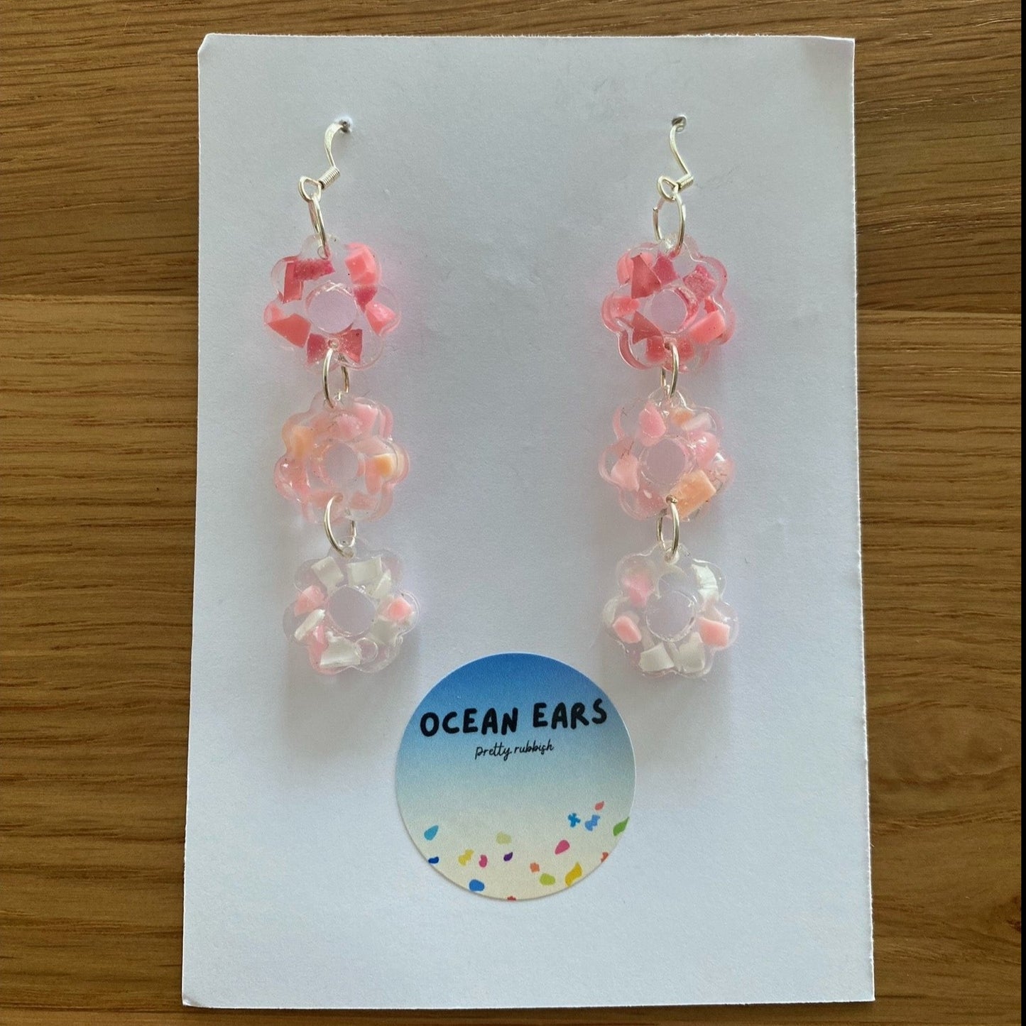 Recycled Earrings Flower