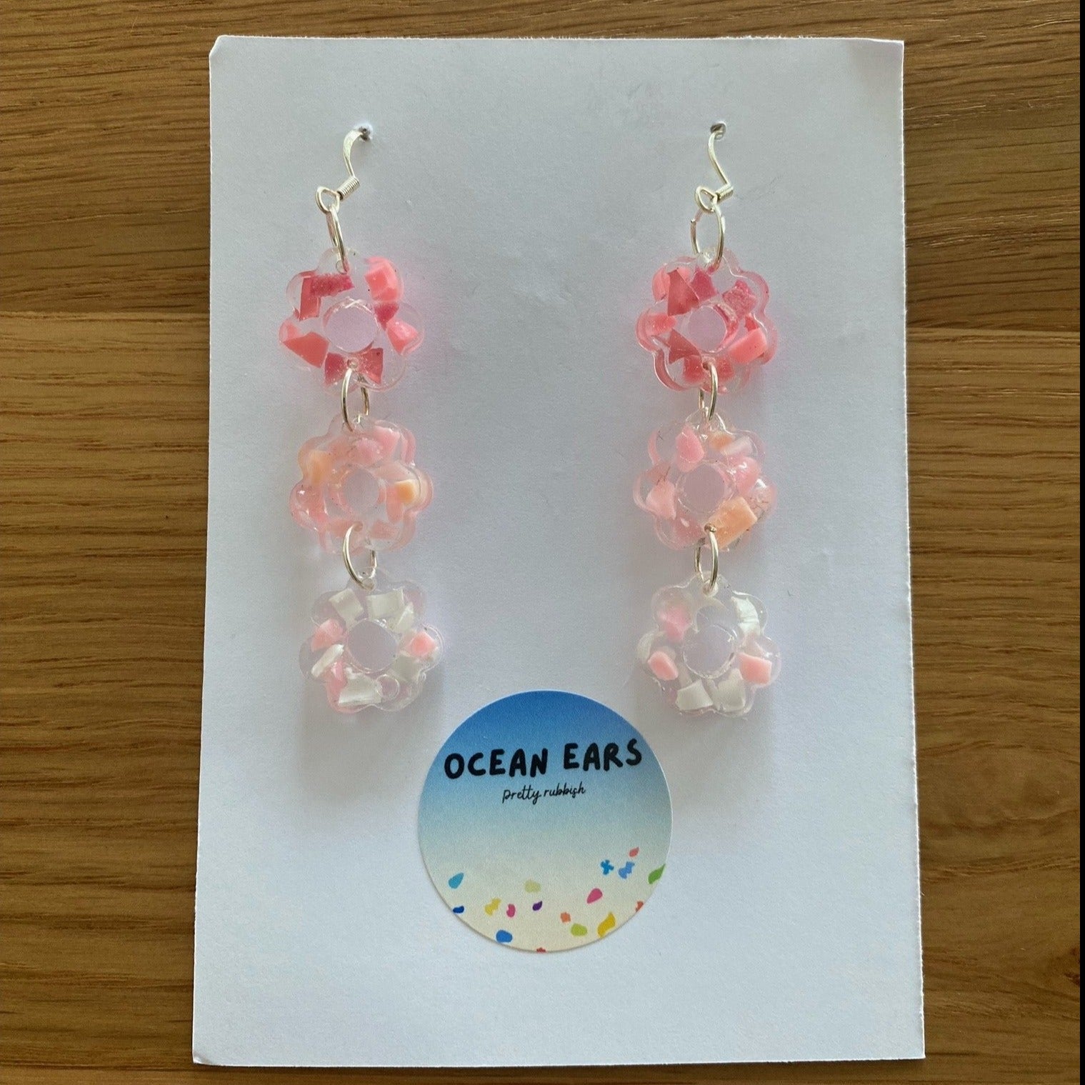 Recycled Earrings Flower