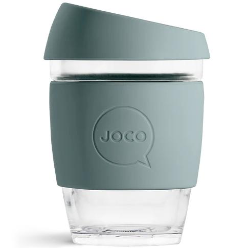 Joco Glass Coffee Cup 12oz Bluestone