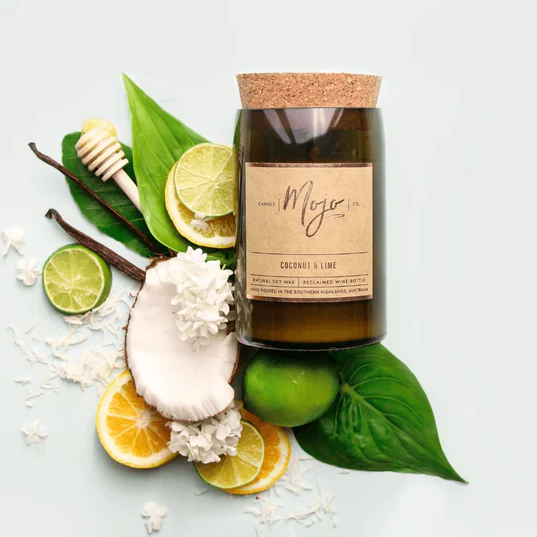 Mojo Upcycled Wine Candle Coconut Lime