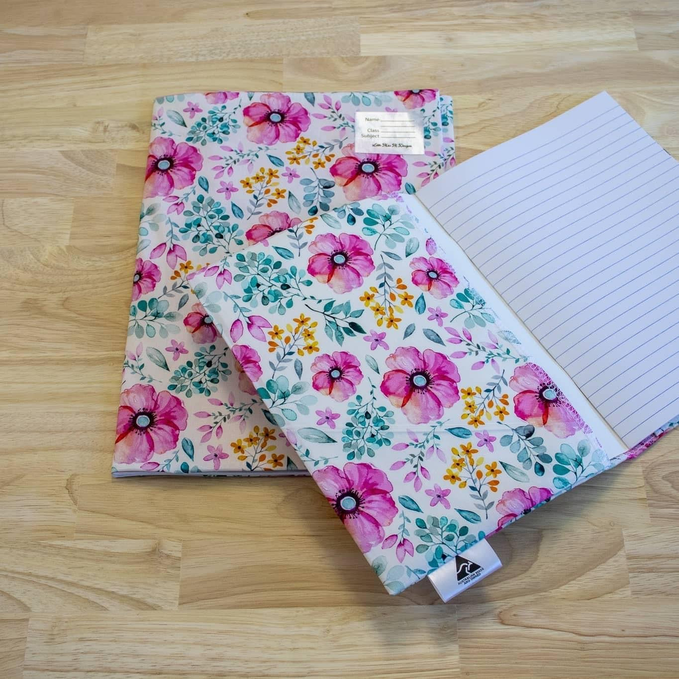 Reusable School Book Cover Summertime Flowers