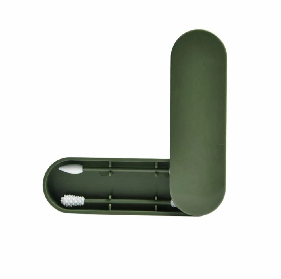 Reusable Silicone Cotton Buds Green