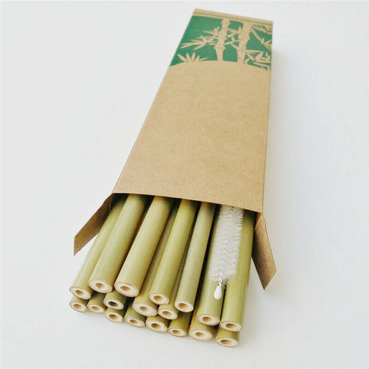 12 Pack Reusable Bamboo Straws