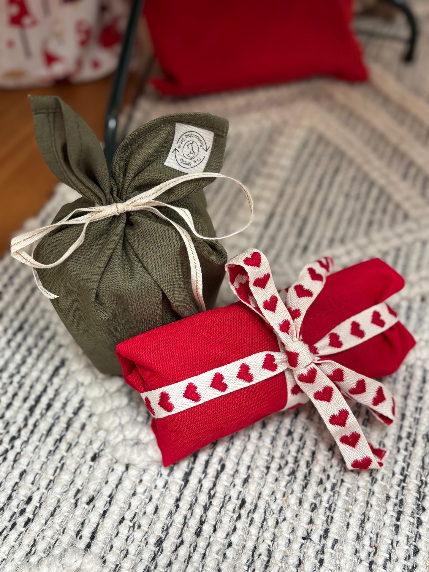 Reusable Fabric Gift Wrapping Cloth / 'Furoshiki' Set (Christmas)