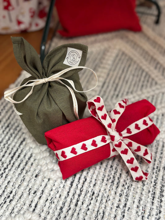 Reusable Fabric Gift Wrapping Cloth / 'Furoshiki' Set (Christmas)