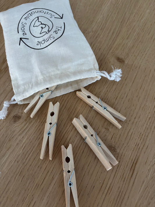 Bamboo Clothes Pegs (20pk)