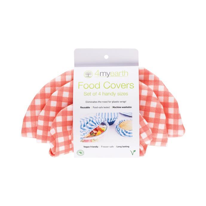 4MyEarth Food Cover Set Red Gingham