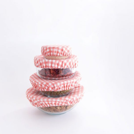 4MyEarth Reusable Food Cover Set Red Gingham