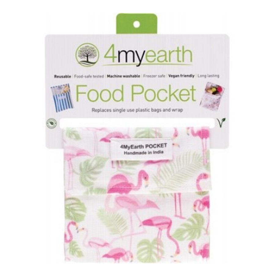 4MyEarth Eco Friendly Food Pocket - Flamingo