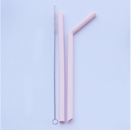 Silicone Straw Pastel Pink
