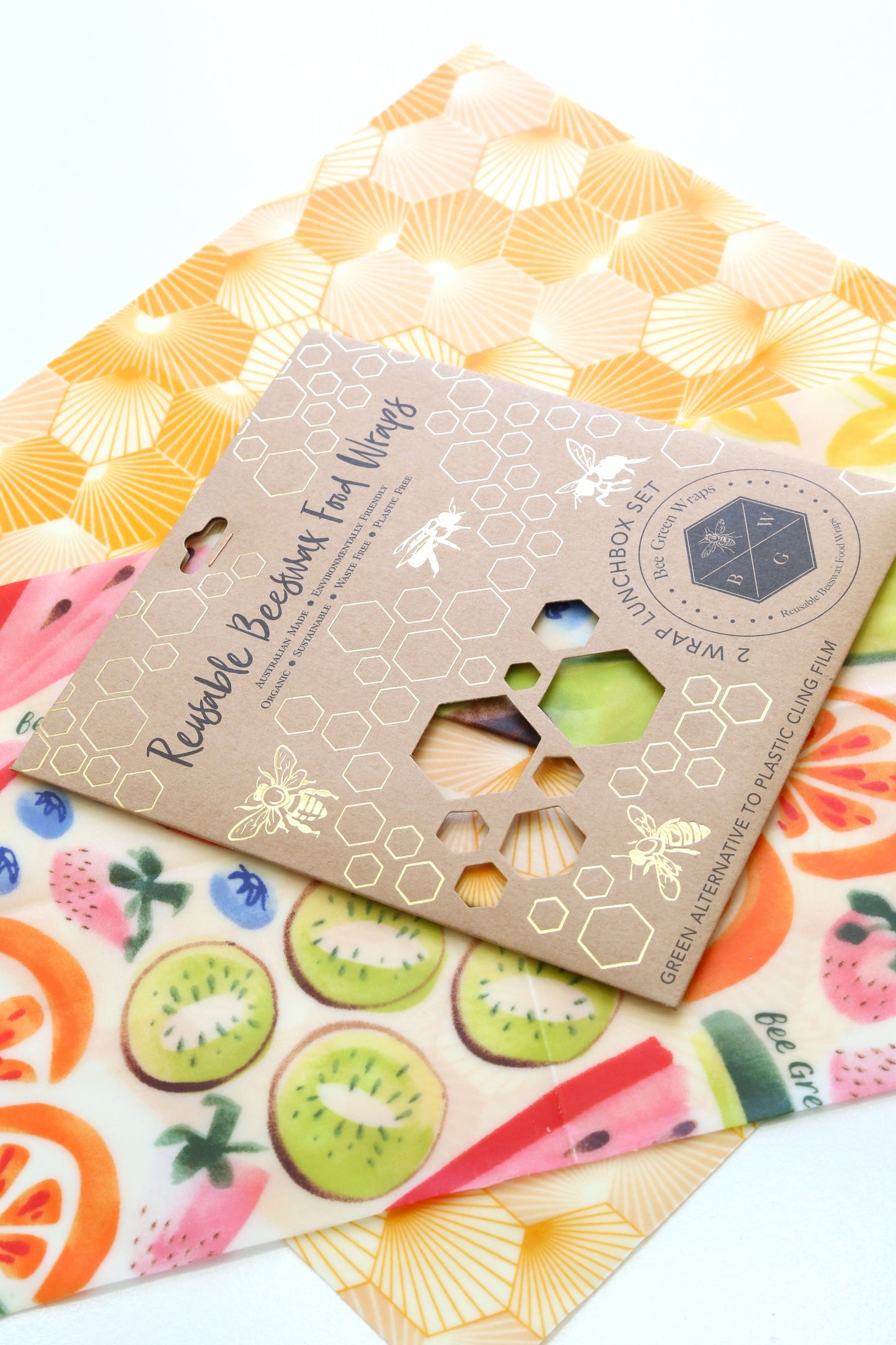 Bee Green Beeswax Food Wrap Lunch Pack Fruit