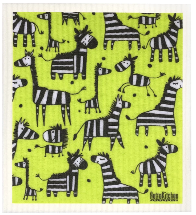 Retrokitchen Sponge Cloth Zebra