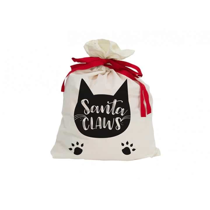Reusable Fabric Gift Bag Pets Christmas