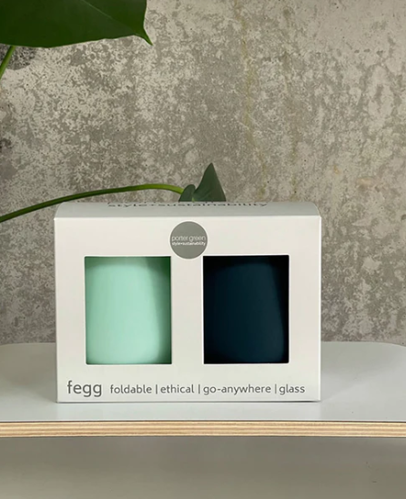 Porter Green "Fegg" Silicone Tumbler Set - Mist and Ink no