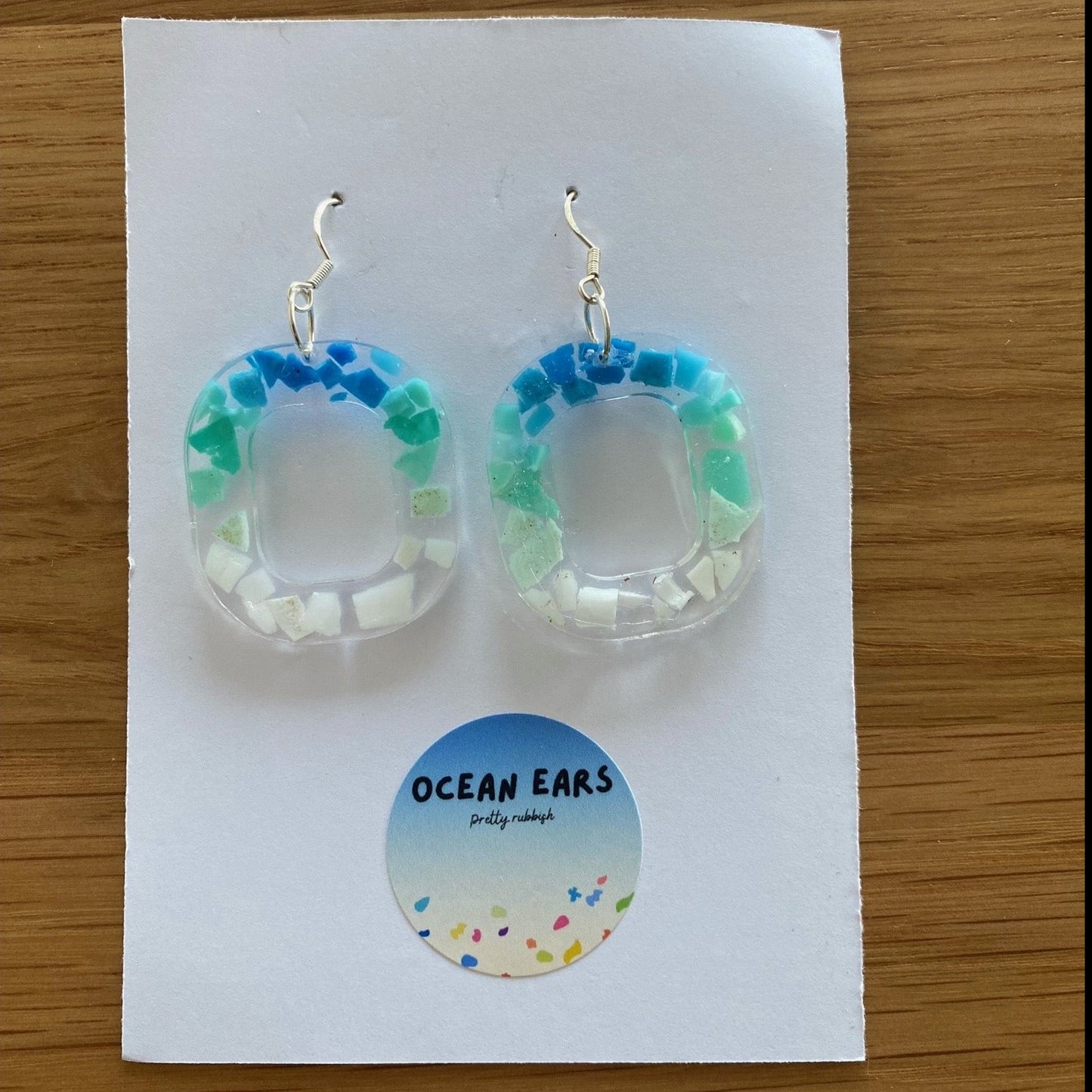Ocean Plastic Earrings Oval
