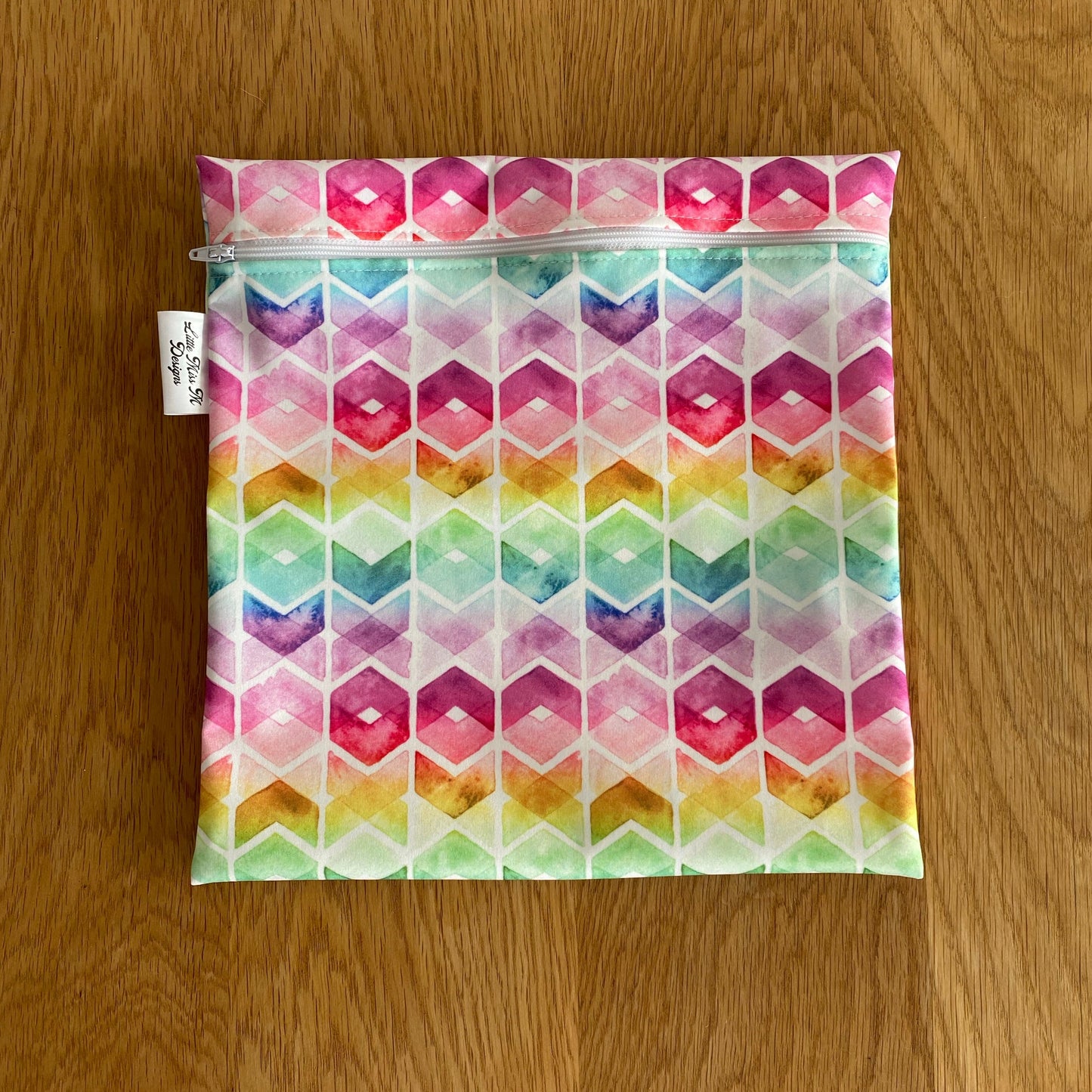 Reusable Wet bag Nappy Bag Rainbow
