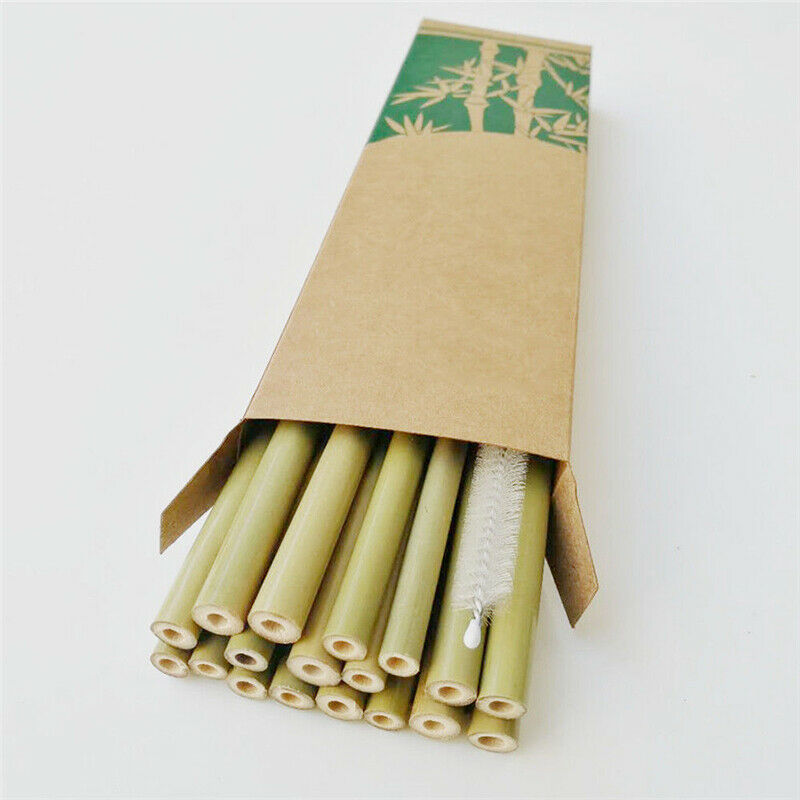 12 Pack Reusable Bamboo Straws